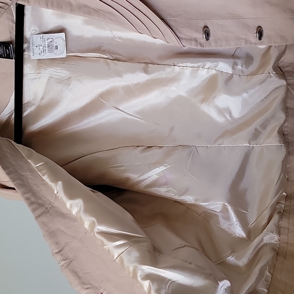 Ashley Stewart Military Officecore 14W NWT linen blend open front blazer - Picture 6 of 7